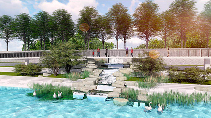 明年5月永引渠全段將現濱水綠廊生態風貌，景觀工程助力城市生態蝶變