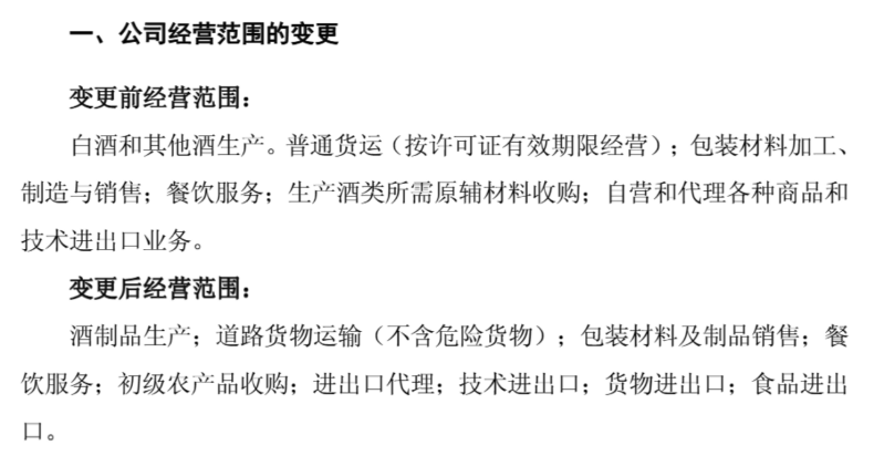 經營范圍刪除“白酒”引猜測，金種子酒回應 聚焦主業，新增農副產品銷售拓展新增長點